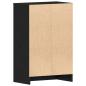 Preview: Schuhschrank in Schwarz mit Eiche 60x35x92 cm aus Holzwerkstoff
