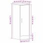 Preview: Schuhschrank 32 x 35 x 92 cm Holzwerkstoff Schwarz Eichen-Optik