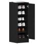 Preview: Schuhschrank Schwarz Eiche 32x35x92 cm Holzwerkstoff
