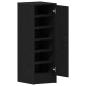 Preview: Schuhschrank Schwarz Eiche 32x35x92 cm Holzwerkstoff