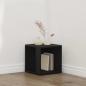 Preview: ARDEBO.de - Beistelltisch Schwarzes Eichenholz 33x33x34,5 cm Ingenieure Holz