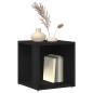 Preview: Beistelltisch Schwarzes Eichenholz 33x33x34,5 cm Ingenieure Holz