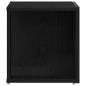 Preview: Beistelltisch Schwarzes Eichenholz 33x33x34,5 cm Ingenieure Holz