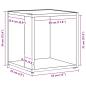 Preview: Beistelltisch Schwarzes Eichenholz 33x33x34,5 cm Ingenieure Holz