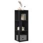 Preview: Eckschrank Schwarz Eiche 33x33x100 cm MDF