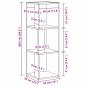 Preview: Eckschrank Schwarz Eiche 33x33x100 cm MDF