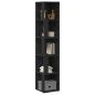 Preview: Eckschrank Schwarz Eiche 33x33x164,5 cm Holzwerkstoff