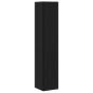 Preview: Eckschrank Schwarz Eiche 33x33x164,5 cm Holzwerkstoff