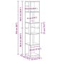 Preview: Eckschrank Schwarz Eiche 33x33x164,5 cm Holzwerkstoff