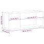 Preview: TV-Schrank Weiß 80x24x32 cm Holz