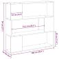Preview: TV-Schrankset 100 x 24 x 94 cm Schwarz Eichen-Optik