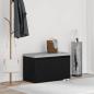 Preview: ARDEBO.de - Bank Schwarz Eiche 80x40x45 cm aus Spanplatte