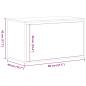 Preview: Bank Schwarz Eiche 80x40x45 cm aus Spanplatte