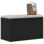Preview: Bank Schwarz Eiche 80x40x45 cm aus Spanplatte