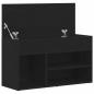 Preview: Flurbank Schwarz Eiche 60x30x45 cm ? Hochwertiger Holzwerkstoff