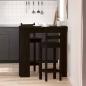 Preview: ARDEBO.de - Bartisch mit Regal - Schwarz Eiche, 102x50x103,5 cm, Hergestellt aus Holzwerkstoff
