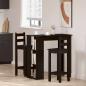 Preview: Bartisch mit Regal - Schwarz Eiche, 102x50x103,5 cm, Hergestellt aus Holzwerkstoff