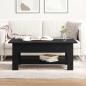 Preview: ARDEBO.de - Couchtisch Schwarz Eiche 102x55x42 cm Ingenieure Holz