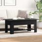 Preview: Couchtisch Schwarz Eiche 102x55x42 cm Ingenieure Holz