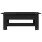 Preview: Couchtisch Schwarz Eiche 102x55x42 cm Ingenieure Holz
