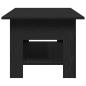 Preview: Couchtisch Schwarz Eiche 102x55x42 cm Ingenieure Holz