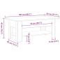 Preview: Couchtisch Schwarz Eiche 102x55x42 cm Ingenieure Holz