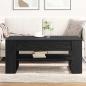 Preview: Couchtisch Schwarz Eiche 102x55x45 cm Holzwerkstoff