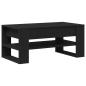 Preview: Couchtisch Schwarz Eiche 102x55x45 cm Holzwerkstoff