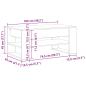 Preview: Couchtisch Schwarz Eiche 102x55x45 cm Holzwerkstoff