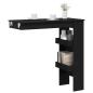Preview: Wand-Bar-Tisch - Schwarzes Eichenholz - 102x55x103,5 cm - Aus Holzwerkstoff gefertigt