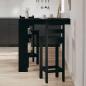 Preview: Wand-Bar-Tisch - Schwarzes Eichenholz - 102x55x103,5 cm - Aus Holzwerkstoff gefertigt