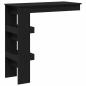 Preview: Wand-Bar-Tisch - Schwarzes Eichenholz - 102x55x103,5 cm - Aus Holzwerkstoff gefertigt