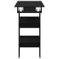 Preview: Wand-Bar-Tisch - Schwarzes Eichenholz - 102x55x103,5 cm - Aus Holzwerkstoff gefertigt