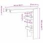 Preview: Wand-Bar-Tisch - Schwarzes Eichenholz - 102x55x103,5 cm - Aus Holzwerkstoff gefertigt