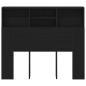 Preview: Kopfteil-Schrank Schwarzes Eichenholz 120x19x103,5 cm Werkstoff