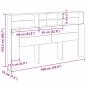 Preview: Kopfteilschrank Schwarze Eiche 180x19x103,5 cm
