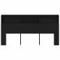 Preview: Schwarzes Eichenkopfteil Schrank, 200x19x103,5 cm, Holzwerkstoff