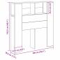 Preview: Kopfteilschrank Schwarze Eiche 100x19x104,5 cm Aus Holzwerkstoff