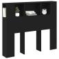 Preview: Kopfteil Schrank Schwarz Eiche 120x19x104,5 cm Holzwerkstoff
