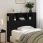 Preview: Kopfteil Schrank Schwarz Eiche 120x19x104,5 cm Holzwerkstoff