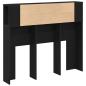 Preview: Kopfteil Schrank Schwarz Eiche 120x19x104,5 cm Holzwerkstoff