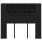 Preview: Kopfteil Schrank Schwarz Eiche 120x19x104,5 cm Holzwerkstoff