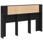 Preview: Schwarzer Eichenkopfteil Schrank - 160x19x104,5 cm aus Holzwerkstoff