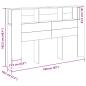 Preview: Schwarzer Eichenkopfteil Schrank - 160x19x104,5 cm aus Holzwerkstoff