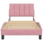 Preview: Bettgestell mit Kopfteil Rosa 90x200 cm Samt
