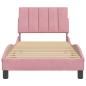 Preview: Bettgestell mit Kopfteil Rosa 80x200 cm Samt