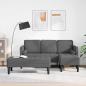 Preview: ARDEBO.de - L-förmiges Sofa Set aus 2 Dunkelgrau Polyester