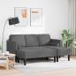 Preview: L-förmiges Sofa Set aus 2 Dunkelgrau Polyester