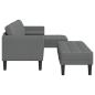 Preview: L-förmiges Sofa Set aus 2 Dunkelgrau Polyester