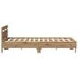 Preview: Bettgestell Artisan Eiche Massivholz Eiche 135 x 190 cm Langlebig